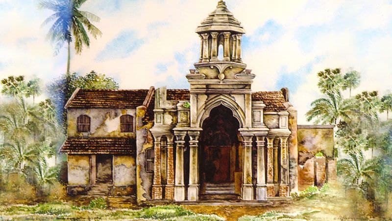 Temple — watercolour
